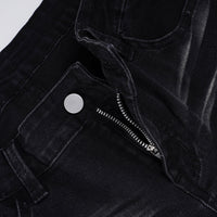 Embroidered Washed Old Jeans Women's Autumn Butterfly Slim-fitting and Thin Casual Micro-pull Pants Natalia Home Fashion    Natalia Home Fashion