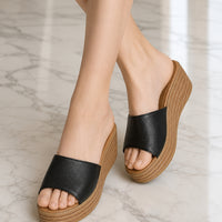 Platform Sandals Women's Summer style Beach High Heel Slippers Fashionable Ladies Slip-On Slippers