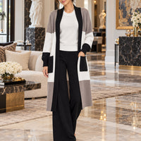 Women's 3PC Knit Set - Cardigan Tank Top Wide Leg Pants  Cross-Border Outfit Natalia Home Fashion    Natalia Home Fashion
