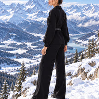 Fashionable, Simple and Elegant, Knitted Knitted with A Wide Leg Pants, A Two-piece Set Natalia Home Fashion    Natalia Home Fashion