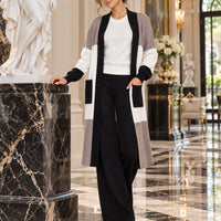 Women's 3PC Knit Set - Cardigan Tank Top Wide Leg Pants  Cross-Border Outfit Natalia Home Fashion    Natalia Home Fashion