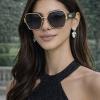 High Quality Rectangle Sunglasses Women Metal Frame Glasses Fashion Designer Vintage Eyewear UV