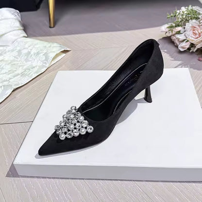 Style High-Grade French High Heels Fashion Rhinestone Wedding Shoes Bridal Shoes