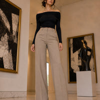 Sexy Shoulder Bared Long Sleeve Slim Fit Outwear Asymmetric Belly Bared Pleated T-Shirt Style Short New Arrival Acetate Fabric
