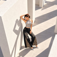 Retro Leopard Print Patchwork Baggy Jeans Women High Waist Wide Leg Washed Denim Pants Trousers Natalia Home Fashion    Natalia Home Fashion