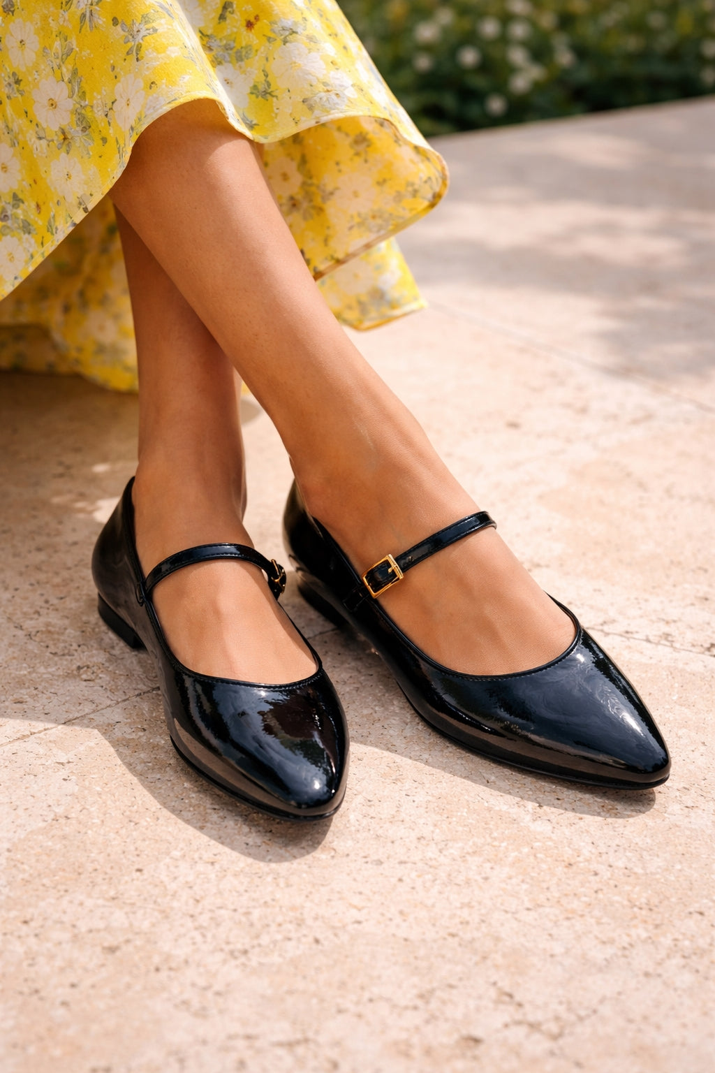 Flats Round Toe Female Ballet Shoes Patent Leather Designer Female Mary Jane Fashion Shoes for Women