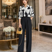 Print Shirts & Blouses for Women Fine Elegant Fashion Chic Chiffon Woman Top