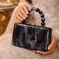 Ladies Acrylic Handbag Fashionable Personality Evening Bag Celebrity Socialite Clutch Bag Urban Minimalist Hard Shell Square Bag