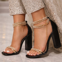 Block Heeled formal Sandals Shallow Mouth Female Shoe Open Toe Block heel Fashion Girls Low Peep Clear
