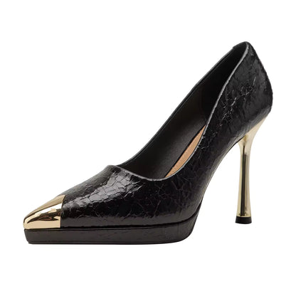 Elegant Heel Women's Shoes Party Style Comfortable Waterproof Platform Hollow out Design Fashion