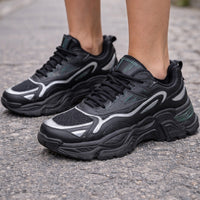 Casual Sporty Women's Shoes Fashion Versatile Thick Sole Increased Height Lightweight Breathable White Shoes