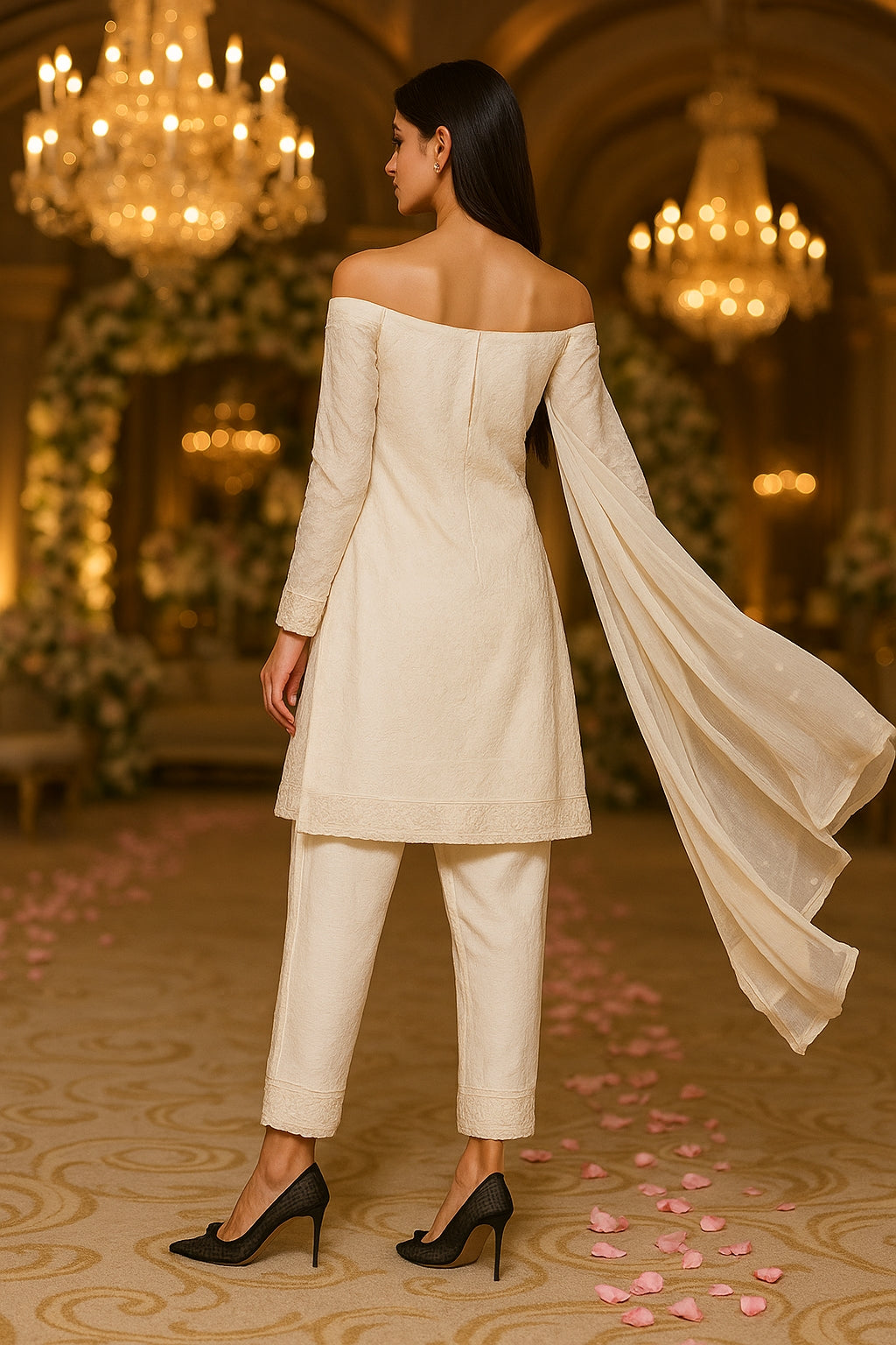 Mesh lace Women Pumps bowknot High Heels 9.5 cm Stiletto Sexy party shoes Luxury banquet shoes Ladies Pumps