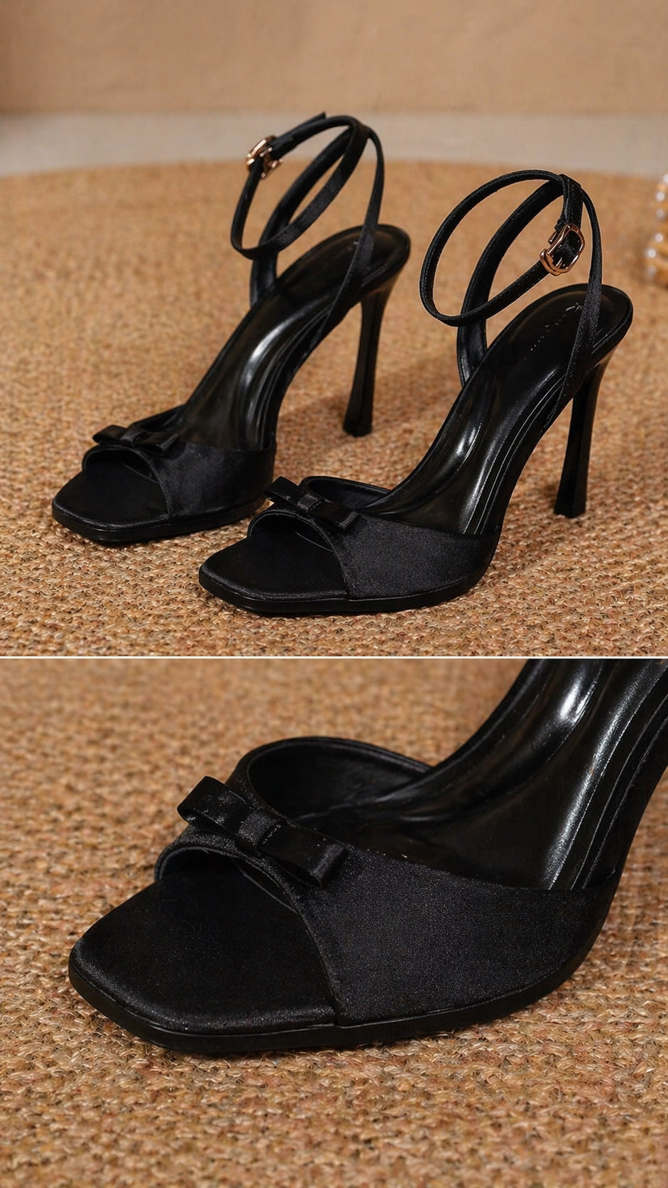 Elegant Women's Sandals Super High with Bow heel Thin High Heels Dress Shoes Ladies Office Pumps Heeled Sandals