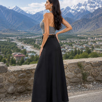 Urban Women's High Street Skirt Solid Color H-line High Waist Floor Length Skirts Loose Fit Casual Bottoms