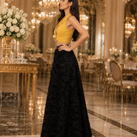 Light Luxury Evening Skirt  Women's Slim Fit Loose Warm Embroidered Petal Side Split Design Casual Skirt