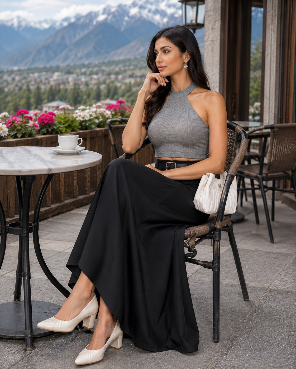 Urban Women's High Street Skirt Solid Color H-line High Waist Floor Length Skirts Loose Fit Casual Bottoms
