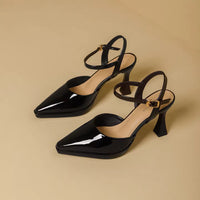 High Heels Sandals Women Fashion Solid Color Heels Sandals Pointed Toe Stiletto Ladies Commuting Single Shoes