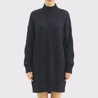 Women's Sweater Thick Two Lapels Retro Thick Thread Twist Dress Natalia Home Fashion    Natalia Home Fashion