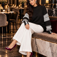 Women Mock Neck Knit Sweater Color Block Geometric Pattern Raglan Long Sleeve Button Cuff Loose Fall Winter Pullover Jumper Natalia Home Fashion    Natalia Home Fashion