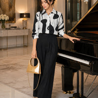 Print Shirts & Blouses for Women Fine Elegant Fashion Chic Chiffon Woman Top