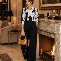 Print Shirts & Blouses for Women Fine Elegant Fashion Chic Chiffon Woman Top