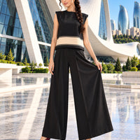 Clothing Suit Women's Knitwear Loose Slimming High-waisted Wide-leg Trousers Fashionable Two-piece Set Natalia Home Fashion    Natalia Home Fashion
