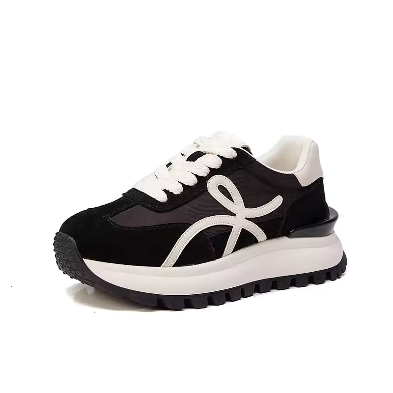 Lace Up Women Sneakers Mixed Colors Round Toe  Ladies Casual Shoes