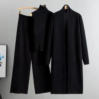 3 Piece Women Cardigan Fashion Knitted Pant Set Ladies Sweater Suit Vintage Fashion Ladies Natalia Home Fashion    Natalia Home Fashion