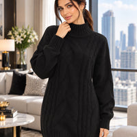 Women's Sweater Thick Two Lapels Retro Thick Thread Twist Dress Natalia Home Fashion    Natalia Home Fashion