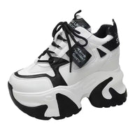 Casual Sneakers with Breathable Chunky Platform Walking Style Wedges Shoes High Heel Casual Sneakers Shoes for Women Women Platform Sneakers