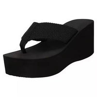Floral Thick Bottom Sandals Women's Outdoor EVA Buckle Foot Slippers Anti-Slip Heightening Beach Shoes Fashionable Thong Natalia Home Fashion    Natalia Home Fashion