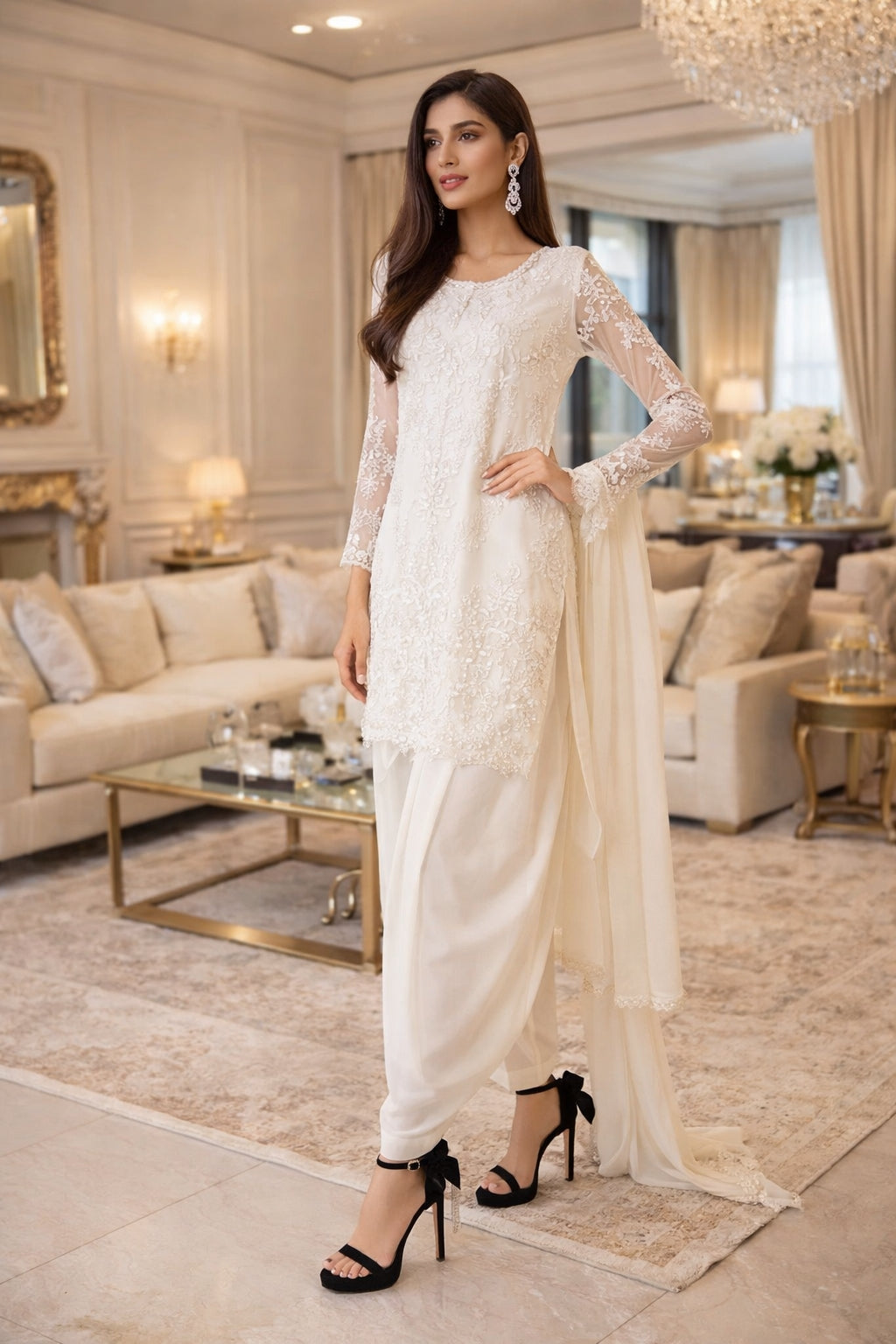 Women's Sandals Bow Chain Narrow Band Platform Sandals Lady Ceremony Party Stiletto Heels 11cm Ankle Buckle and Bow at back