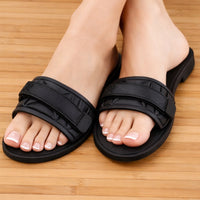 Fashionable and casual one-word flip-flops for women with lettered buckles and a flat bottom - Natalia Home Fashion