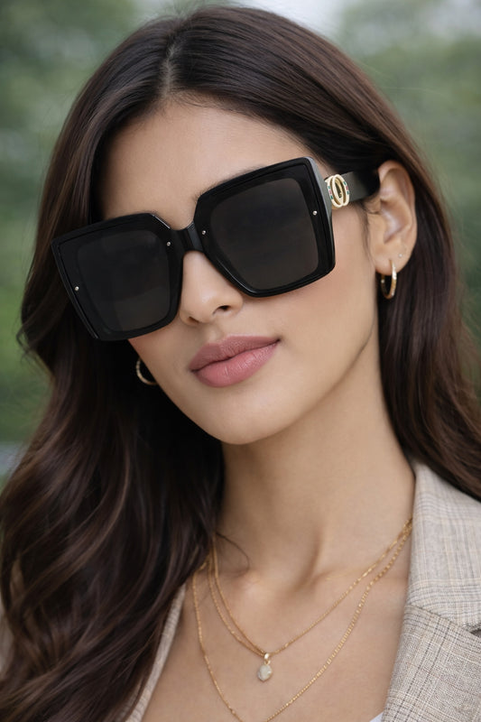 Large Frame Square Sunglasses Women's Brand Designer Fashion Sun Glasses Women Outdoor Travel Eyewear