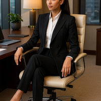 Ladies Business 2 Piece Blazer Suit Female Long Sleeve Jacket + Trouser Women Pant Suit Office Work Wear - Natalia Home Fashion