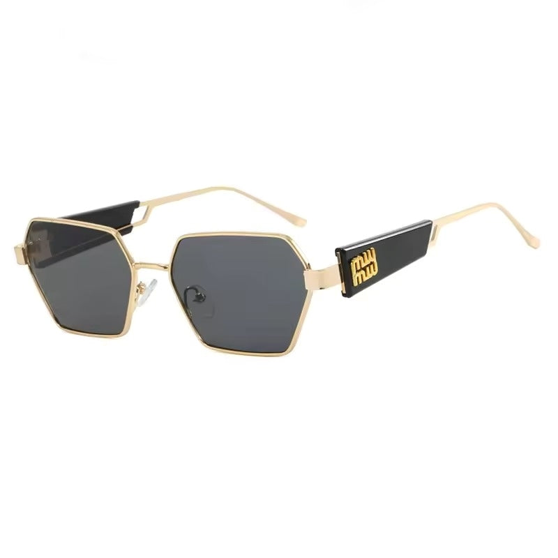 High Quality Rectangle Sunglasses Women Metal Frame Glasses Fashion Designer Vintage Eyewear UV