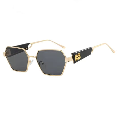 High Quality Rectangle Sunglasses Women Metal Frame Glasses Fashion Designer Vintage Eyewear UV