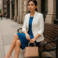 High Quality Women's Two Piece Set Office Work Dress Sleeveless Jacket Short Outerwear Fashionable And Comfortable for Office