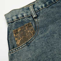 Retro Leopard Print Patchwork Baggy Jeans Women High Waist Wide Leg Washed Denim Pants Trousers Natalia Home Fashion    Natalia Home Fashion