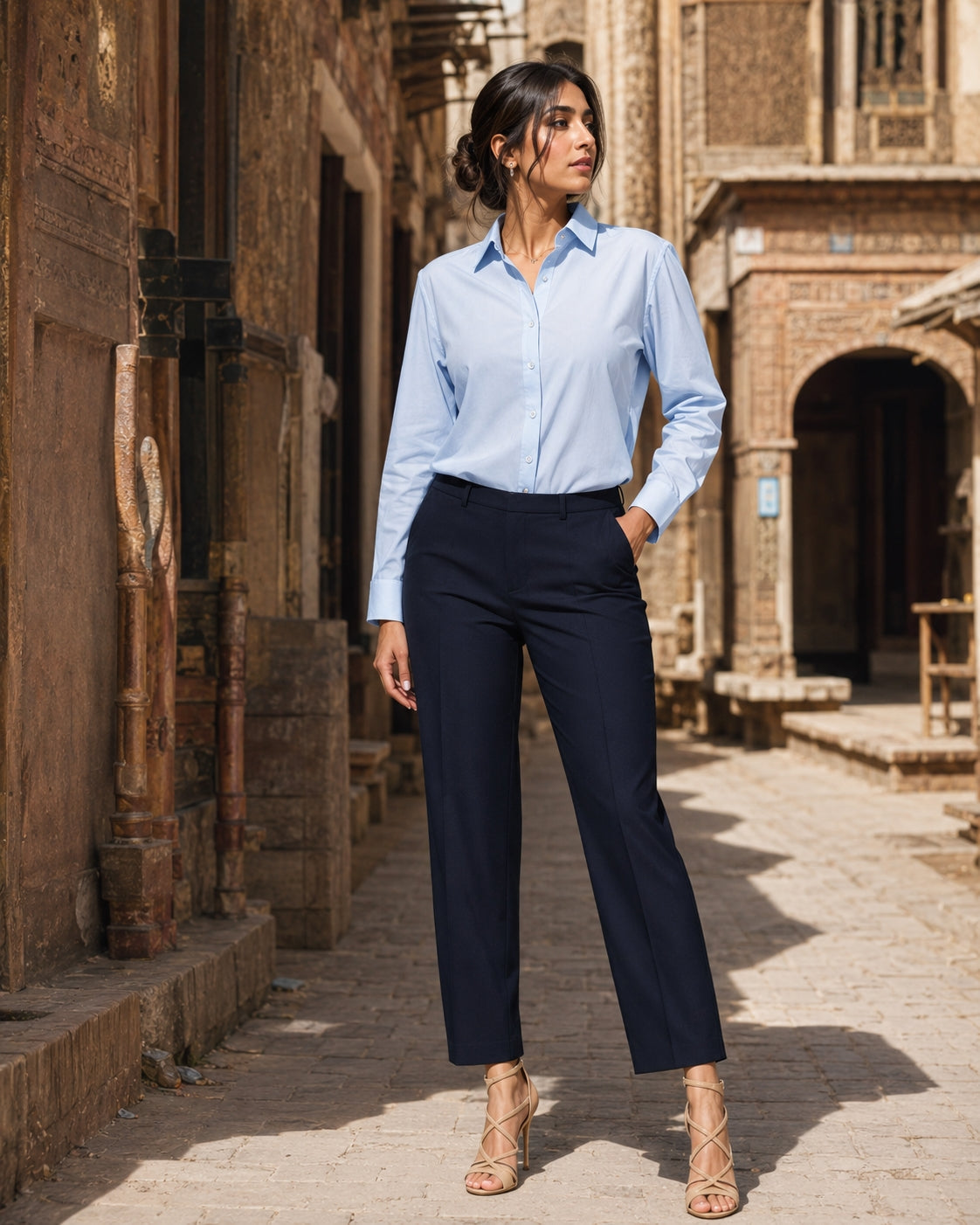 Women Blouses Shirts Lady Casual Long Sleeve Turn-down Collar Solid Color Blouse Tops Natalia Home Fashion    Natalia Home Fashion