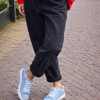 Women Canvas Sneaker Low Top Denim Sneakers Ladies Lace-Up Flat Canvas  Board Shoes Female