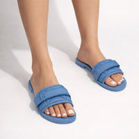 Fashionable and casual one-word flip-flops for women with lettered buckles and a flat bottom - Natalia Home Fashion