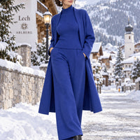3 Piece Women Cardigan Fashion Knitted Pant Set Ladies Sweater Suit Vintage Fashion Ladies Natalia Home Fashion    Natalia Home Fashion