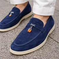 Summer Walk Moccasins Suede Loafers Shoes Women Spring Autumn Fashion Causal Leather Metal Pendant Flat Mules Shoes