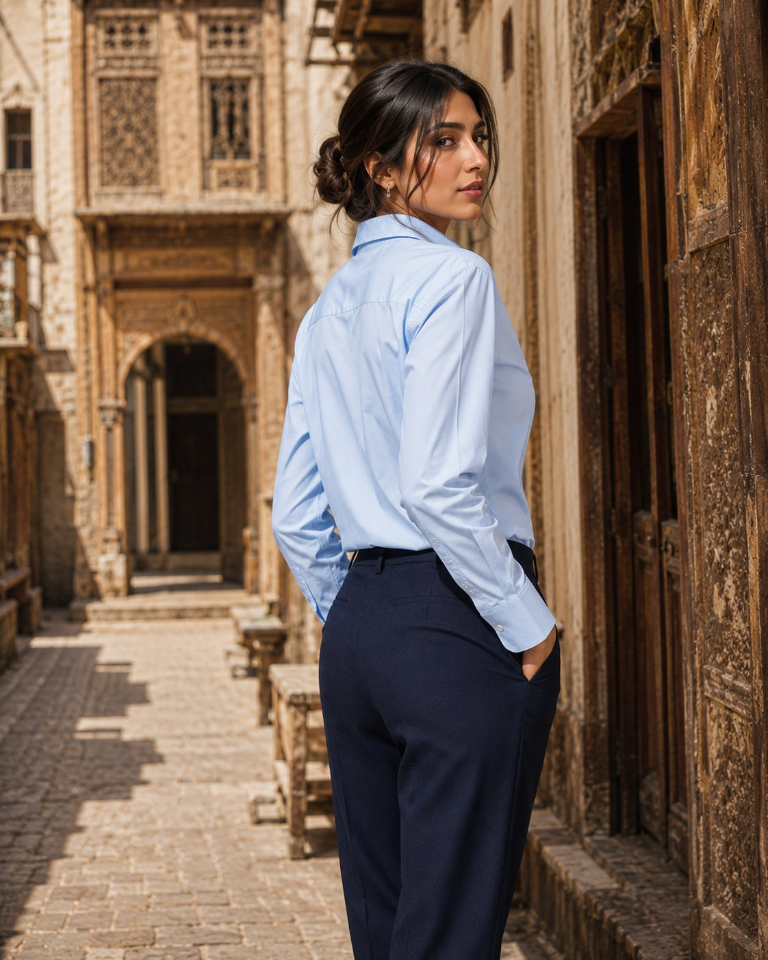 Women Blouses Shirts Lady Casual Long Sleeve Turn-down Collar Solid Color Blouse Tops Natalia Home Fashion    Natalia Home Fashion