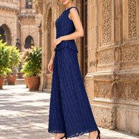 Handmade Pleated Set Women Summer New Sleeveless Vest Top Flared Pants Comfortable Casual Loose Large Size with Stretchy Natalia Home Fashion    Natalia Home Fashion