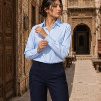 Women Blouses Shirts Lady Casual Long Sleeve Turn-down Collar Solid Color Blouse Tops Natalia Home Fashion    Natalia Home Fashion