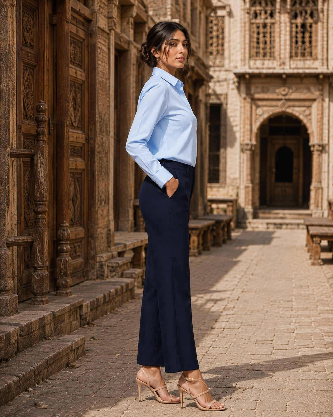 Women Blouses Shirts Lady Casual Long Sleeve Turn-down Collar Solid Color Blouse Tops Natalia Home Fashion    Natalia Home Fashion