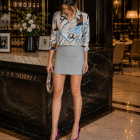 Chiffon Allover Printed Women's Blouses High Quality Long Sleeve Single Breasted Spring Summer Casual Lady Blouses