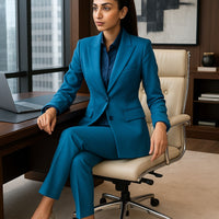 Ladies Business 2 Piece Blazer Suit Female Long Sleeve Jacket + Trouser Women Pant Suit Office Work Wear - Natalia Home Fashion